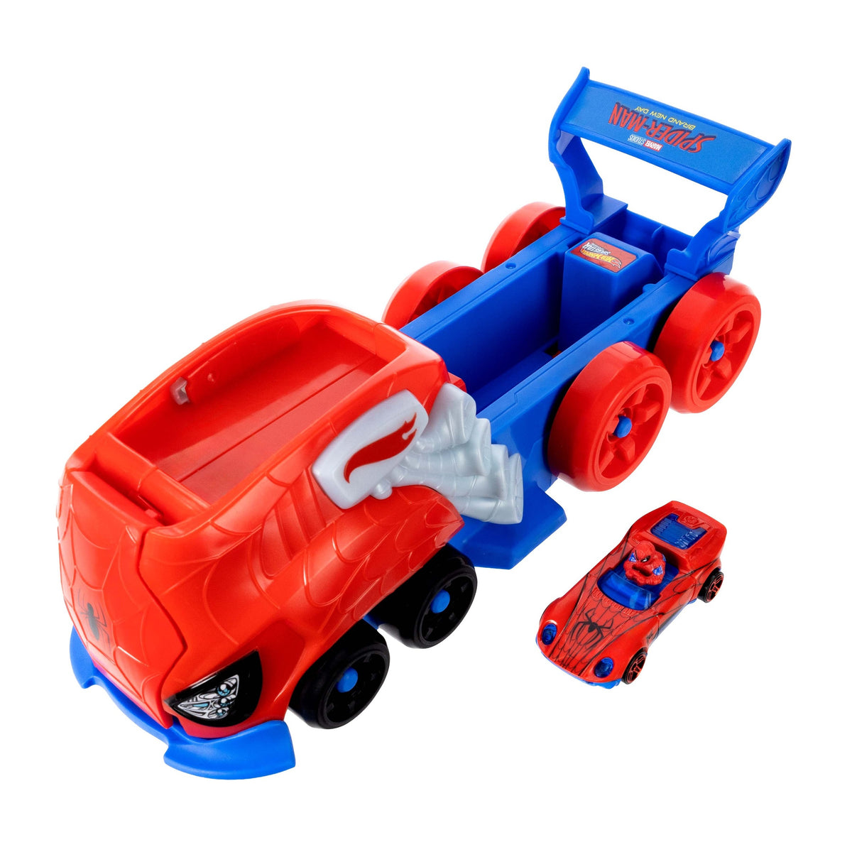 Hot Wheels Superstar Speeders Spider-Man Launcher with Die-Cast Car
