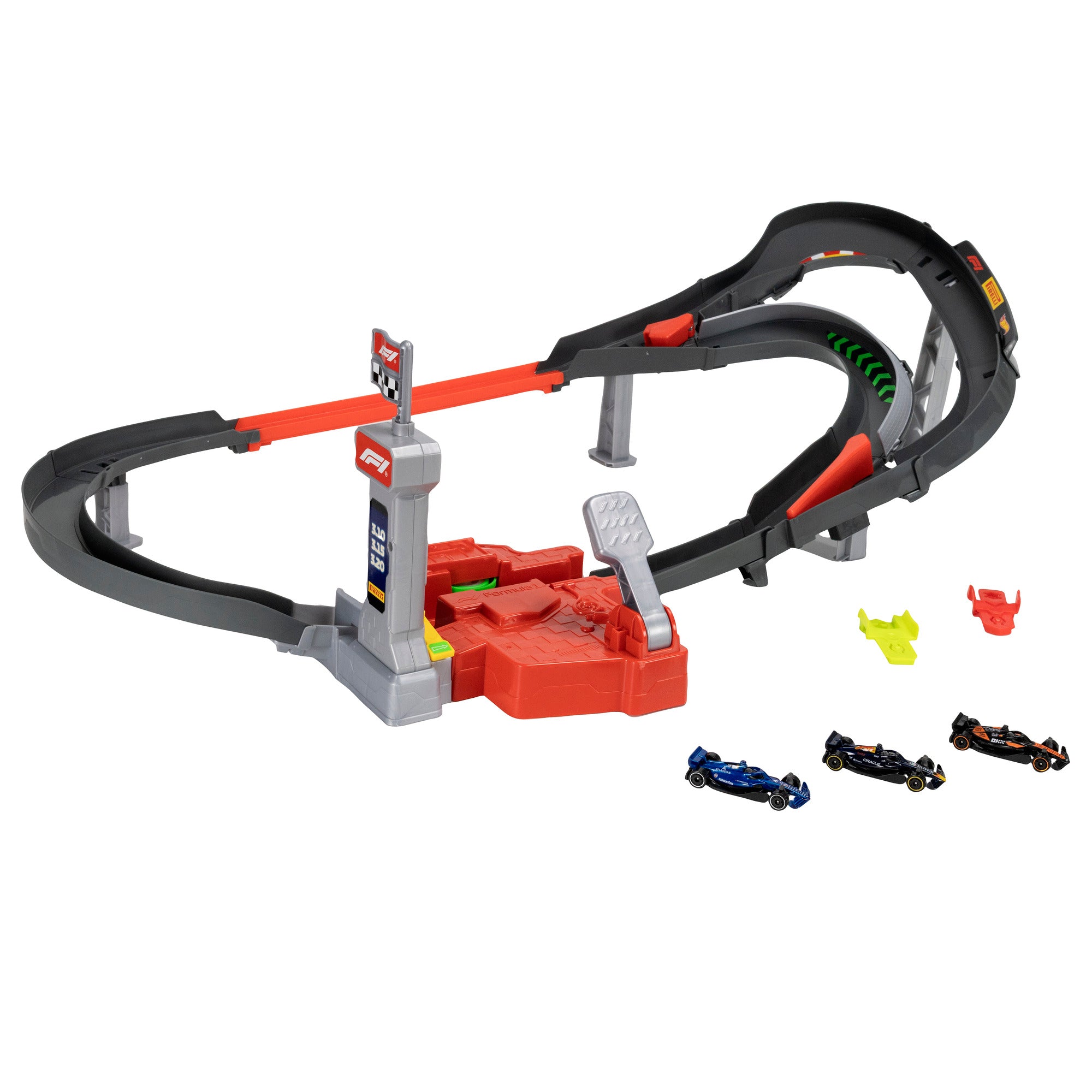 Hot Wheels Racing Formula 1 Sprint Race Circuit Track Set with 3 Cars