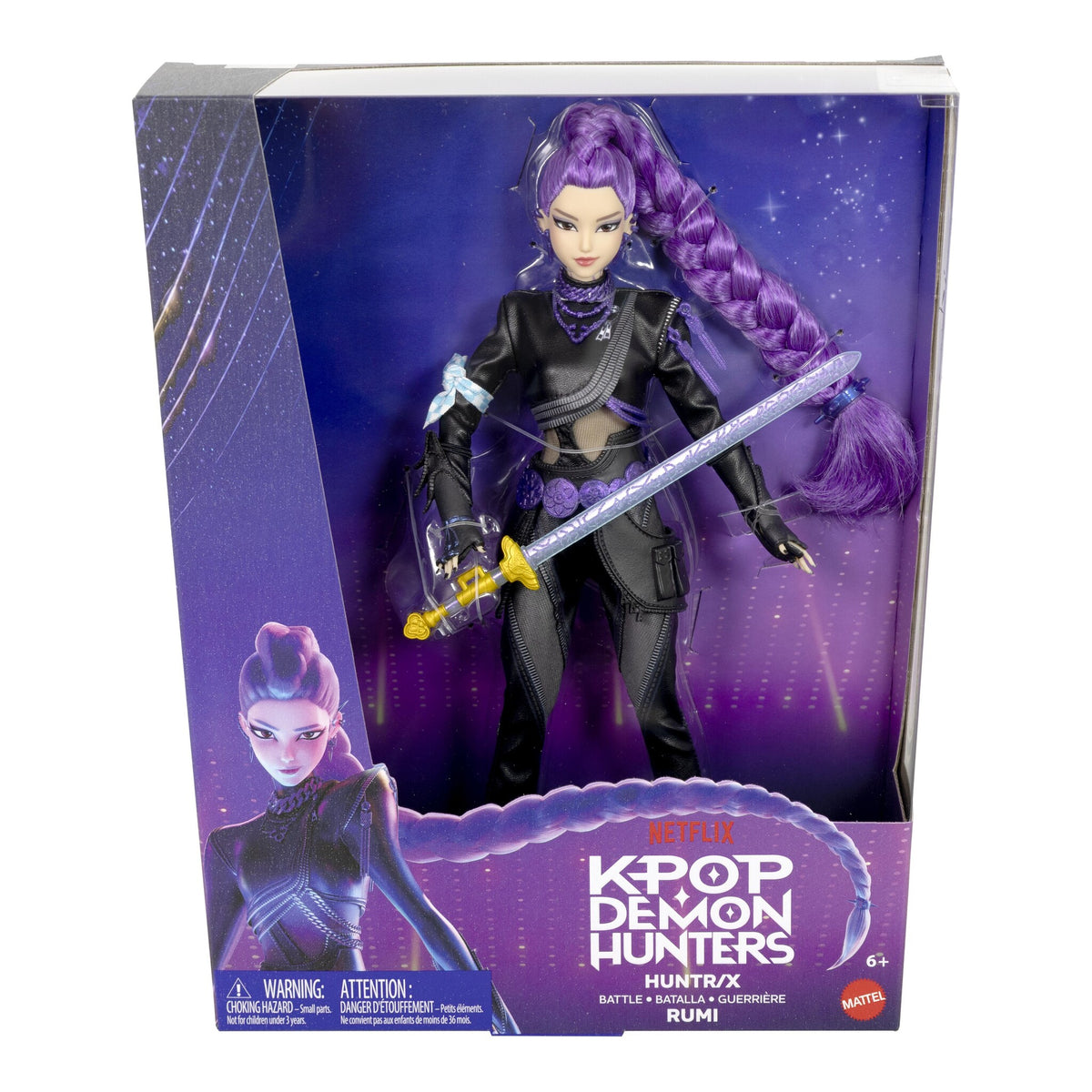 Mattel KPop Demon Hunters HUNTR/X Battle Rumi Deluxe Fashion Doll