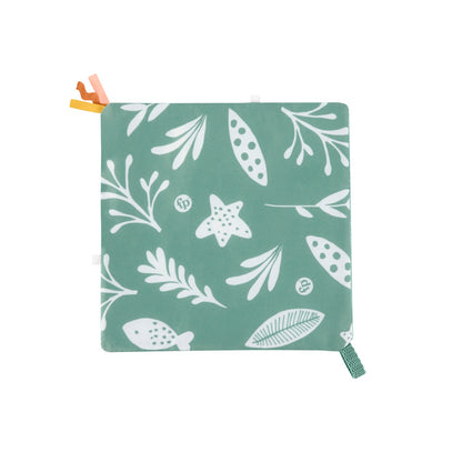 Green Sensimals crinkle panel with nature print