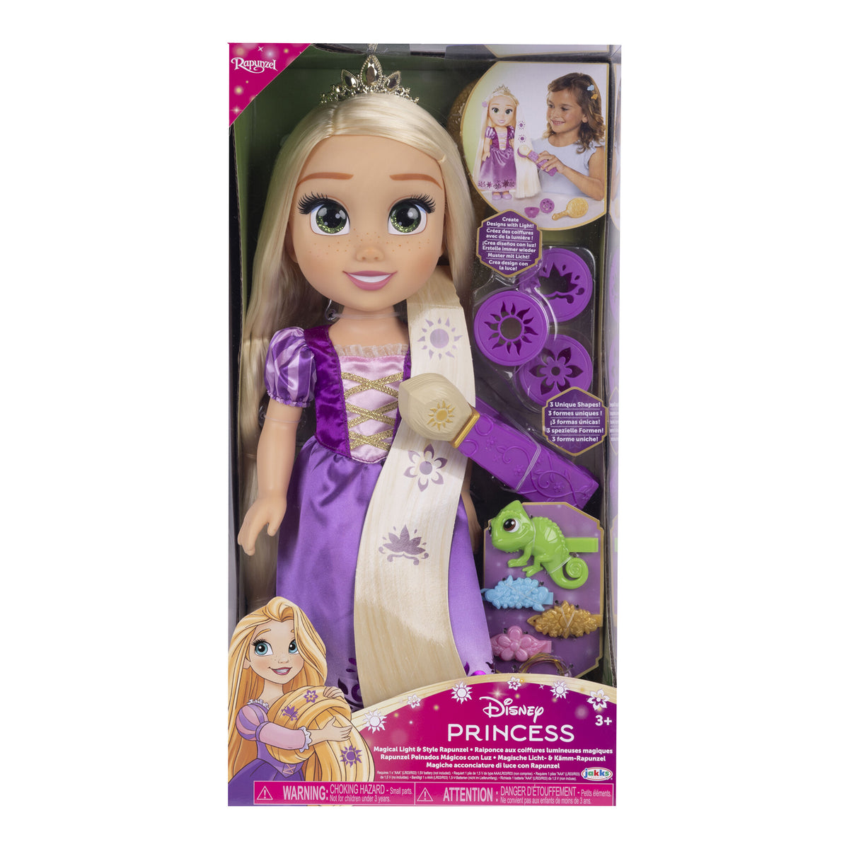 Disney Princess Magical Light & Style Rapunzel Doll