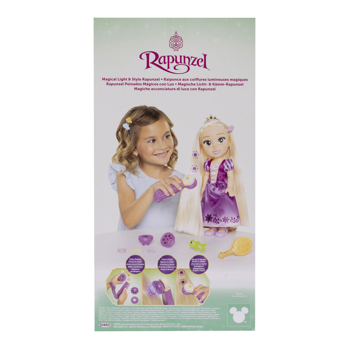 Disney Princess Magical Light & Style Rapunzel Doll