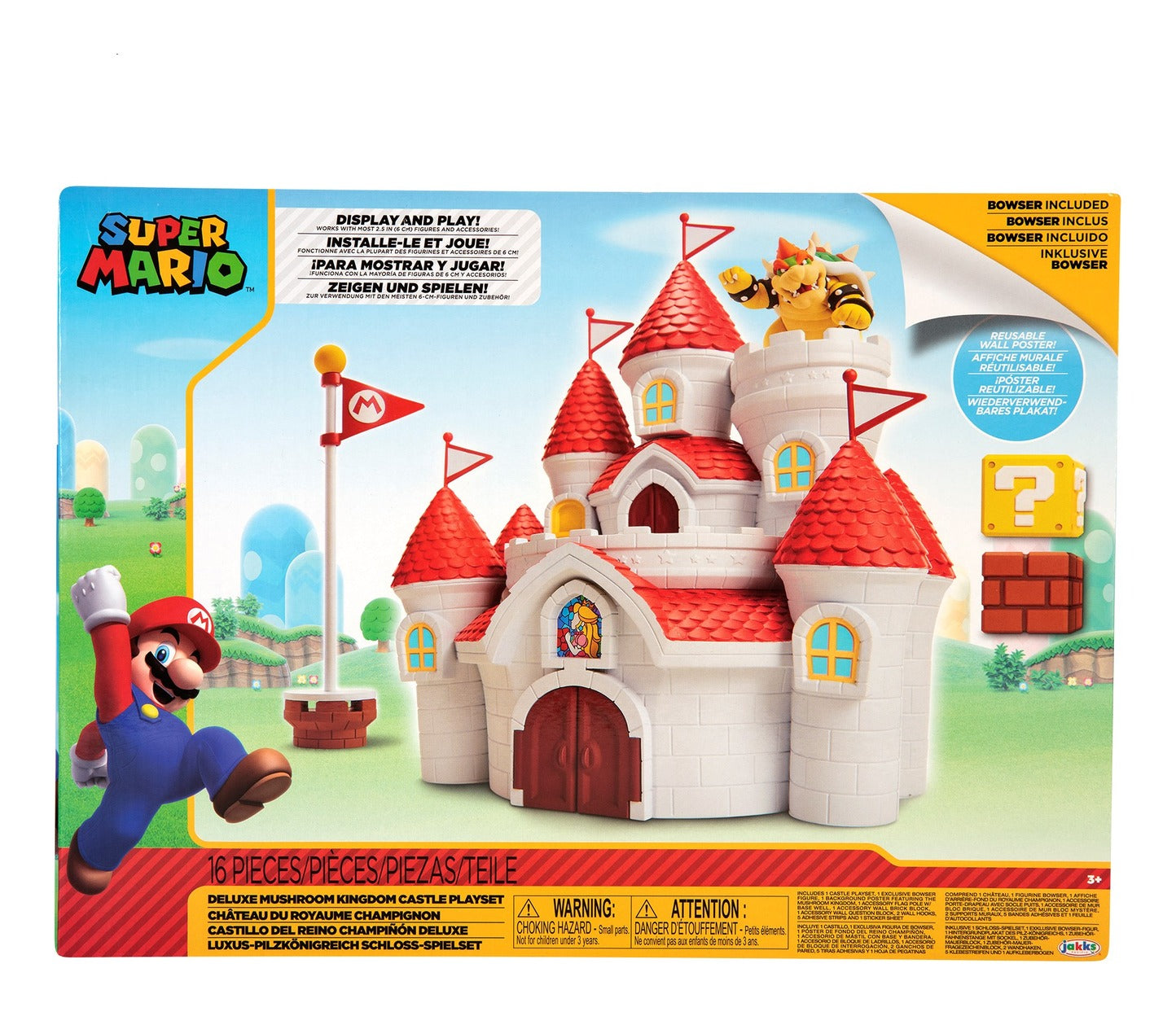 Super Mario Mushroom Kingdom Castle Playset with Bowser
