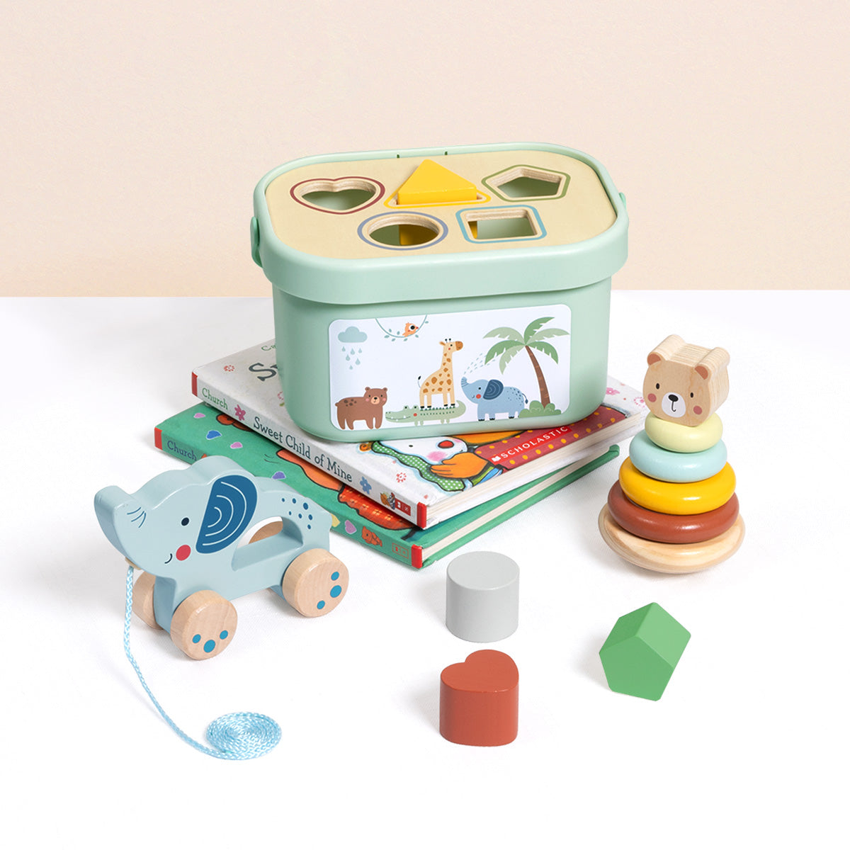 Tooky Toy My Forest Friends Wooden 3-in-1 Activity Toy Box