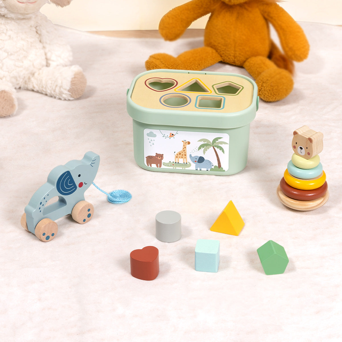 Tooky Toy My Forest Friends Wooden 3-in-1 Activity Toy Box