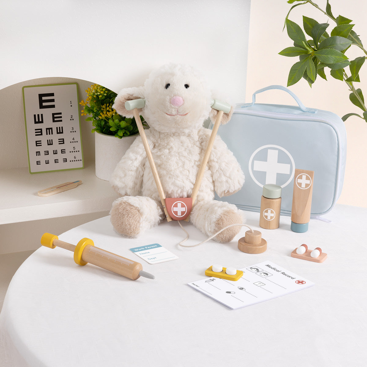 Tooky Toy Little Doctor Wooden Medical Role-Play Set
