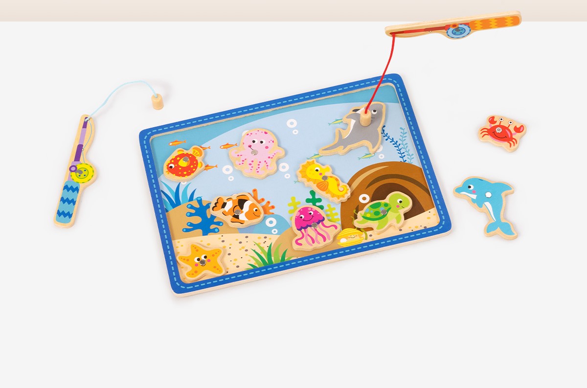 Tooky Toy Wooden Fishing Game