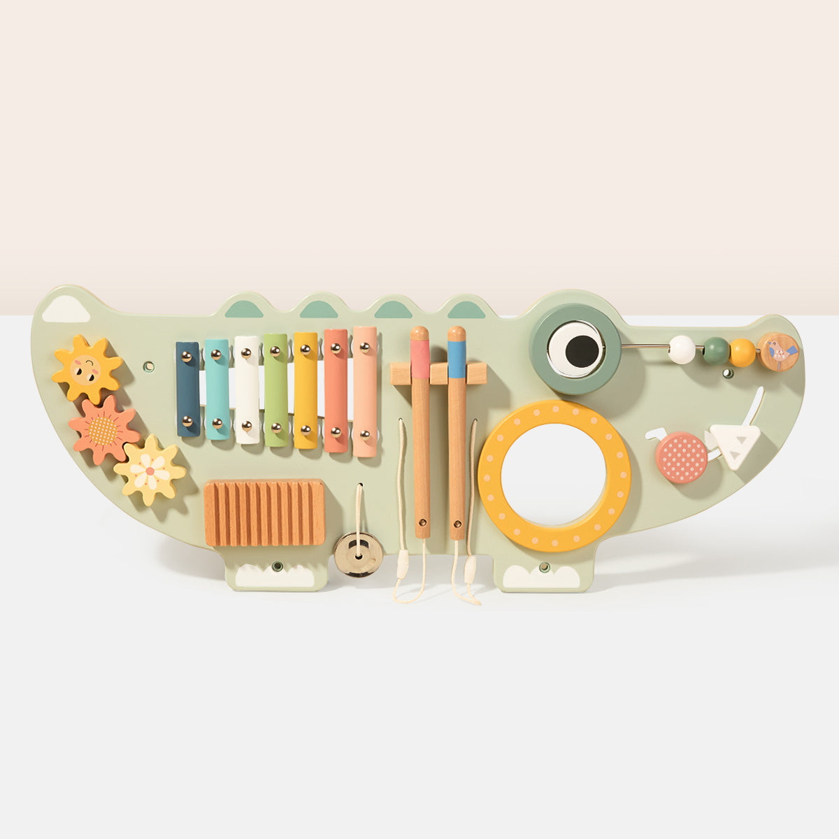 Tooky Toy Crocodile Wooden Activity Wall