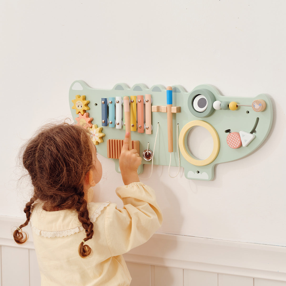 Tooky Toy Crocodile Wooden Activity Wall