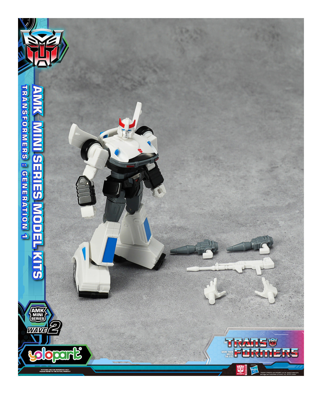 YOLOPARK Transformers G1 AMK Mini Series Wave 2 Prowl Model Kit 11cm