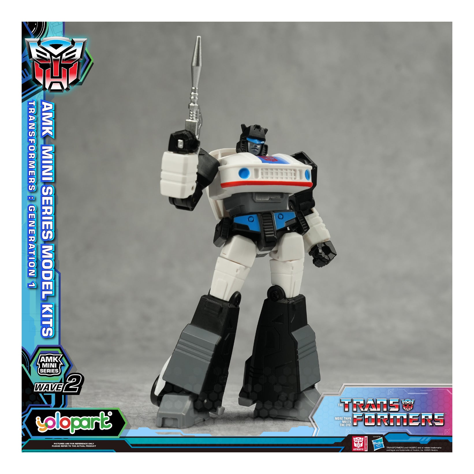 YOLOPARK Transformers G1 AMK Mini Series Wave 2 Prowl Model Kit 11cm