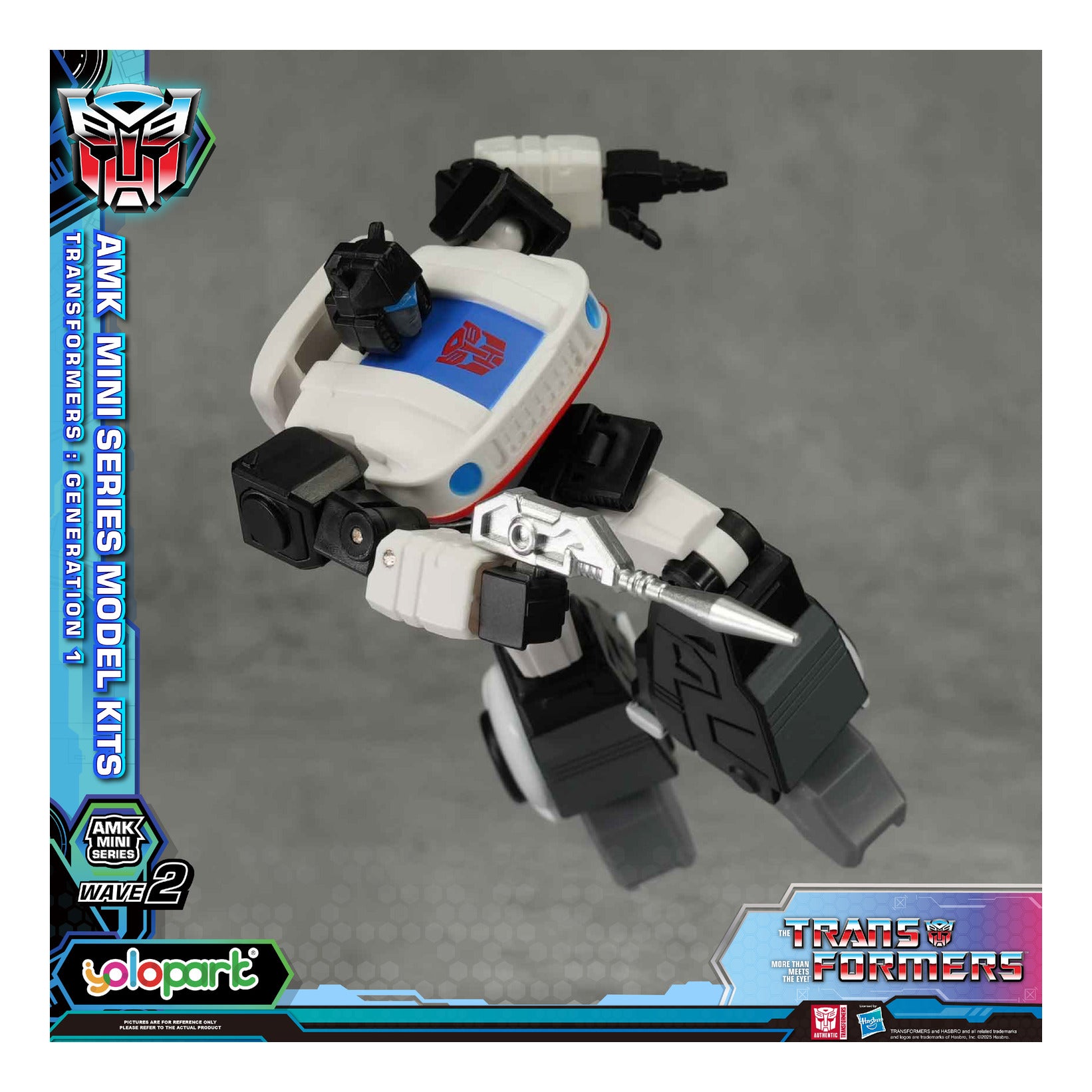 YOLOPARK Transformers G1 AMK Mini Series Wave 2 Prowl Model Kit 11cm