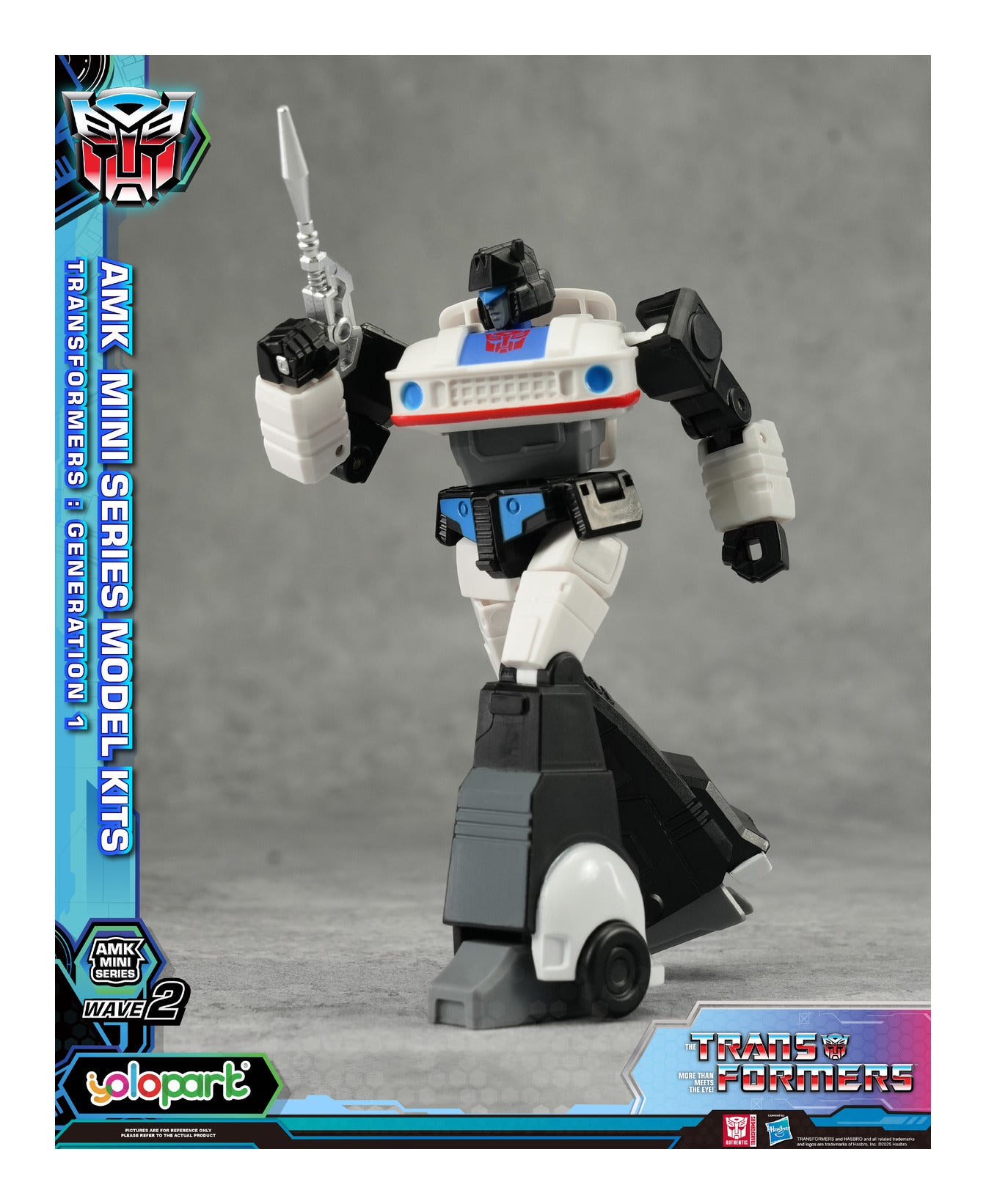 YOLOPARK Transformers G1 AMK Mini Series Wave 2 Prowl Model Kit 11cm