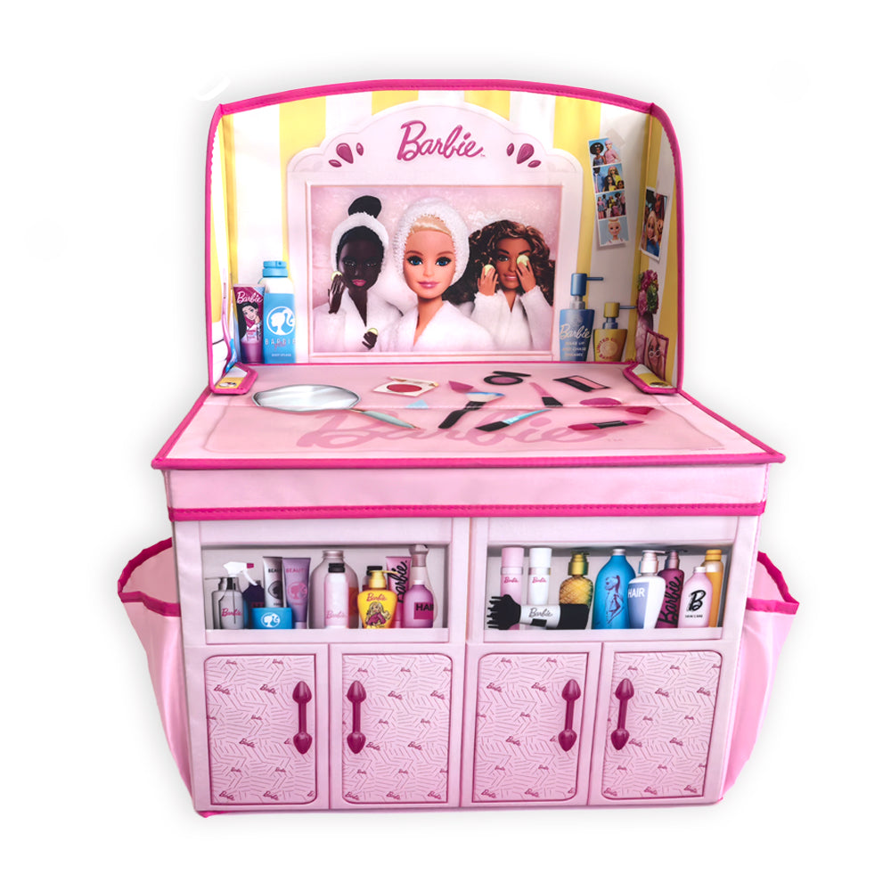 Barbie 2-in-1 Foldable Role-Play Vanity Storage Chest