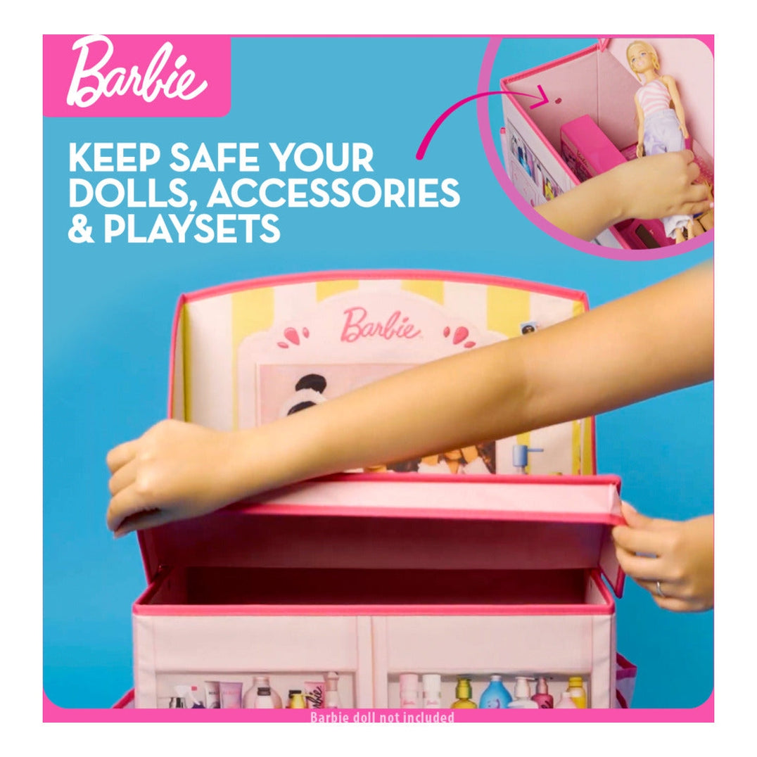 Barbie 2-in-1 Foldable Role-Play Vanity Storage Chest