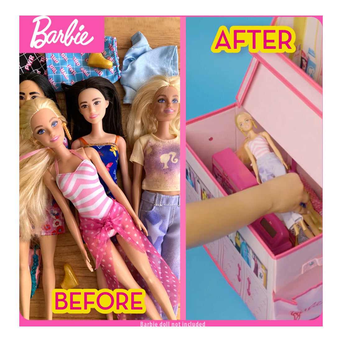 Barbie 2-in-1 Foldable Role-Play Vanity Storage Chest