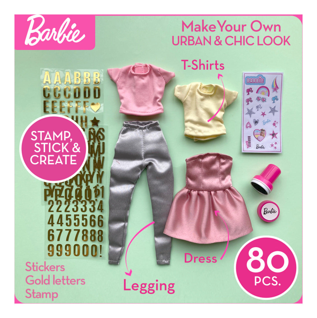 Barbie Make Your Own Urban & Chic Outfit Set – 80 Pieces