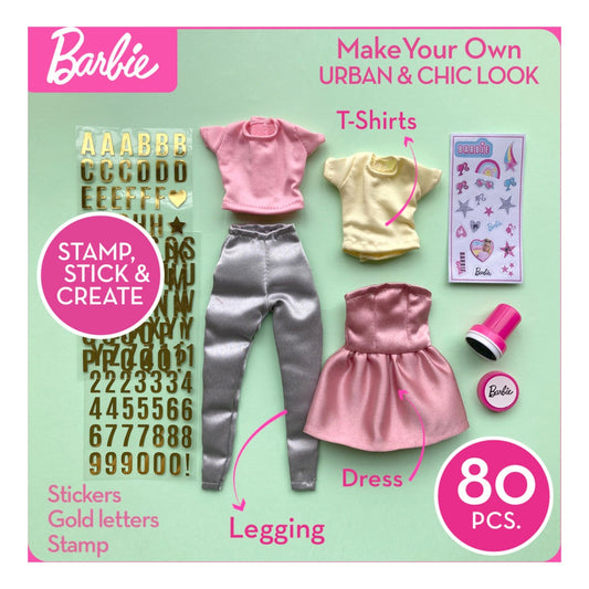 Barbie Make Your Own Urban & Chic Outfit Set – 80 Pieces