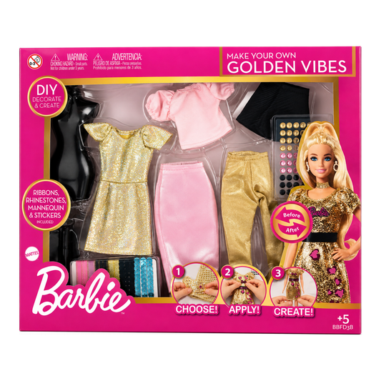 Barbie Golden Vibes DIY Clothes Design Set