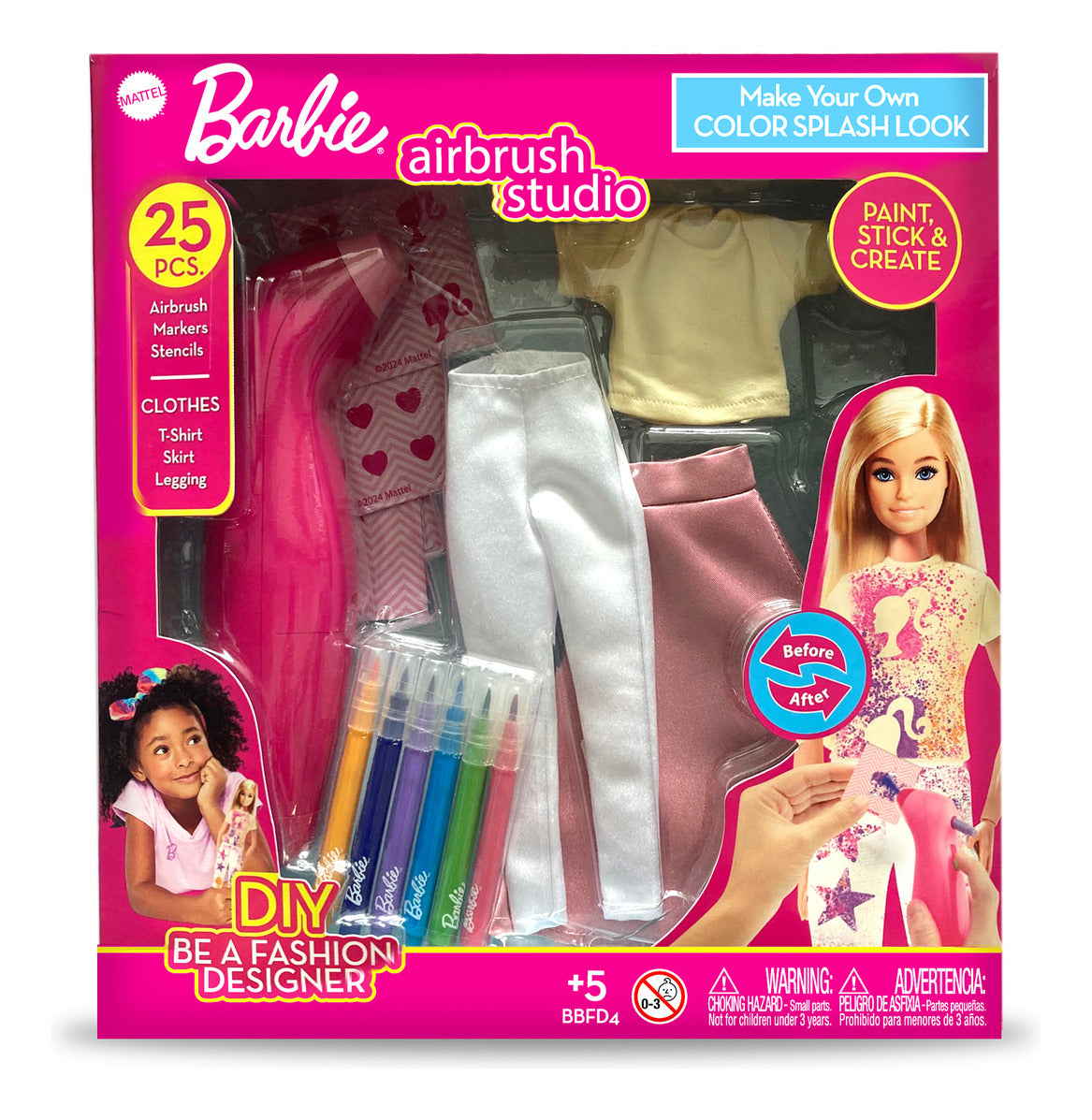 Barbie DIY Airbrush Studio Colour Splash Look Fashion Kit