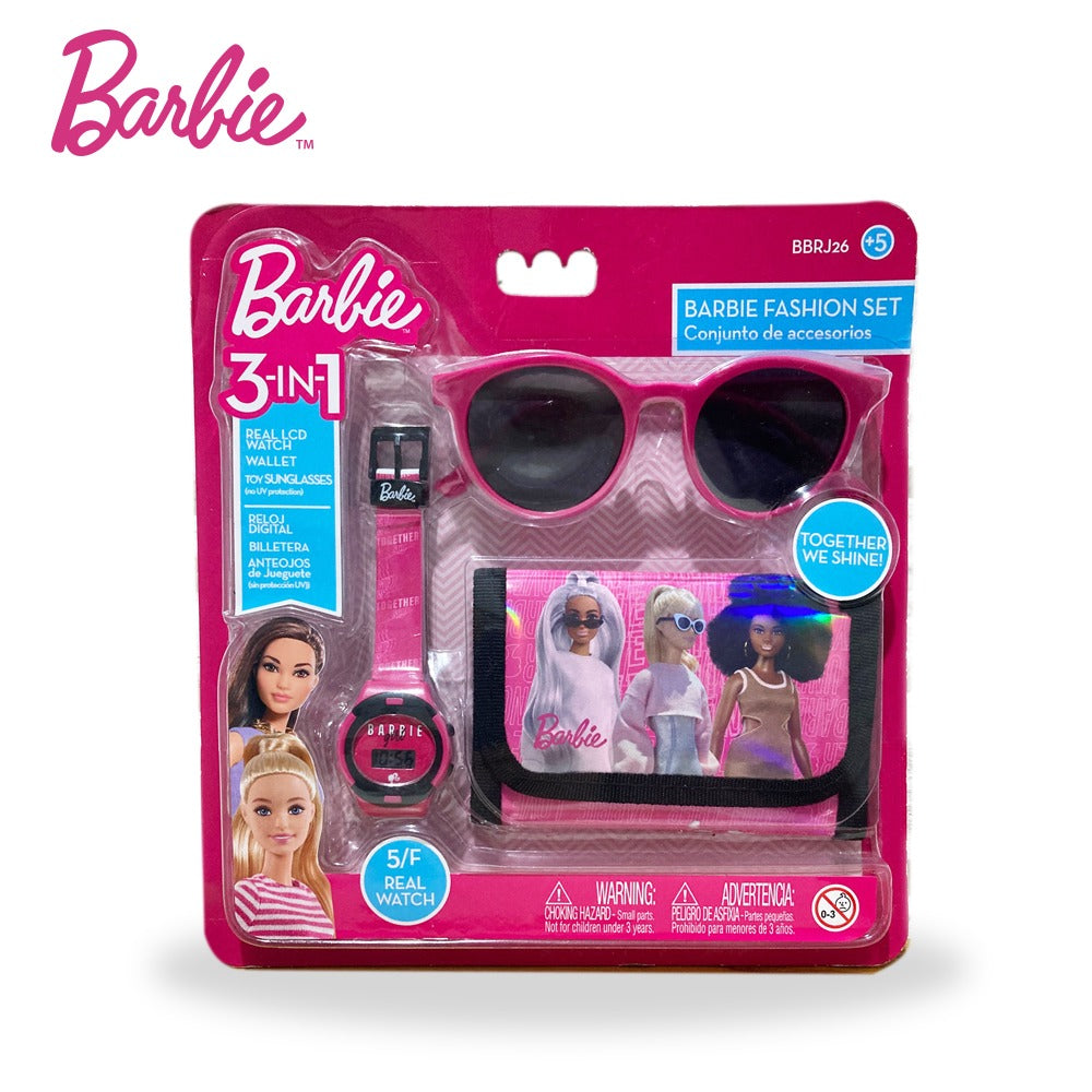 Barbie 3-in-1 Fashion Gift Set with Watch, Sunglasses & Wallet