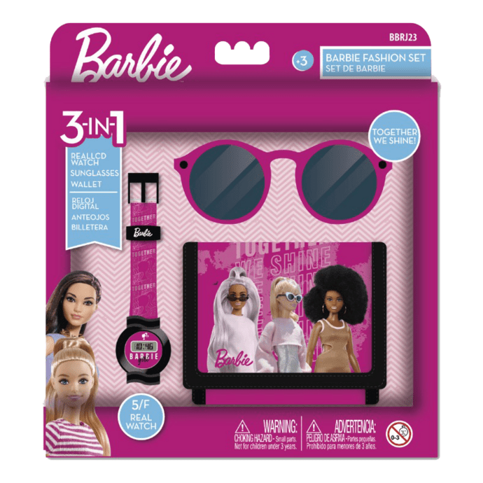 Barbie 3-in-1 Fashion Gift Set with Watch, Sunglasses & Wallet