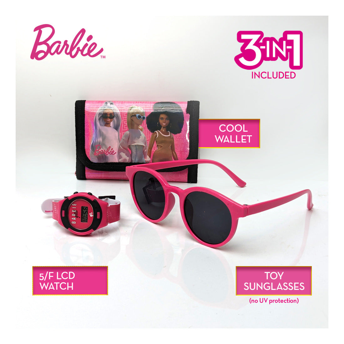 Barbie 3-in-1 Fashion Gift Set with Watch, Sunglasses & Wallet