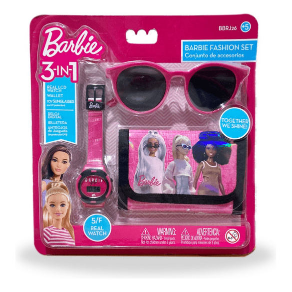 Barbie 3-in-1 Fashion Gift Set with Watch, Sunglasses & Wallet