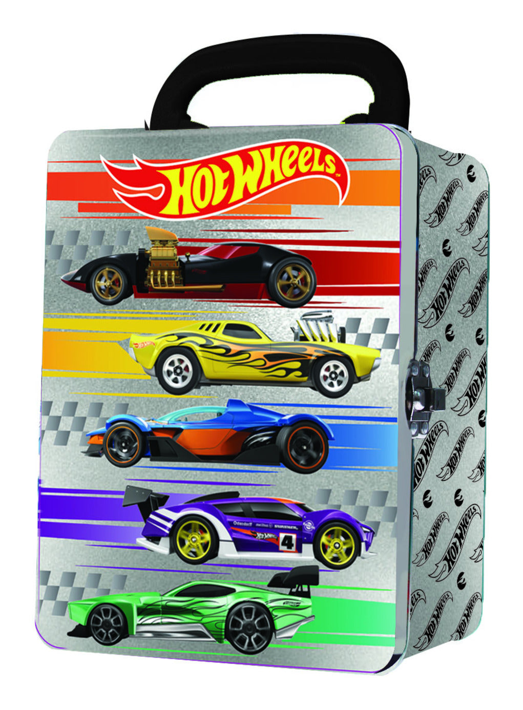 Hot Wheels Silver Metal Car Storage Case for 18 Cars