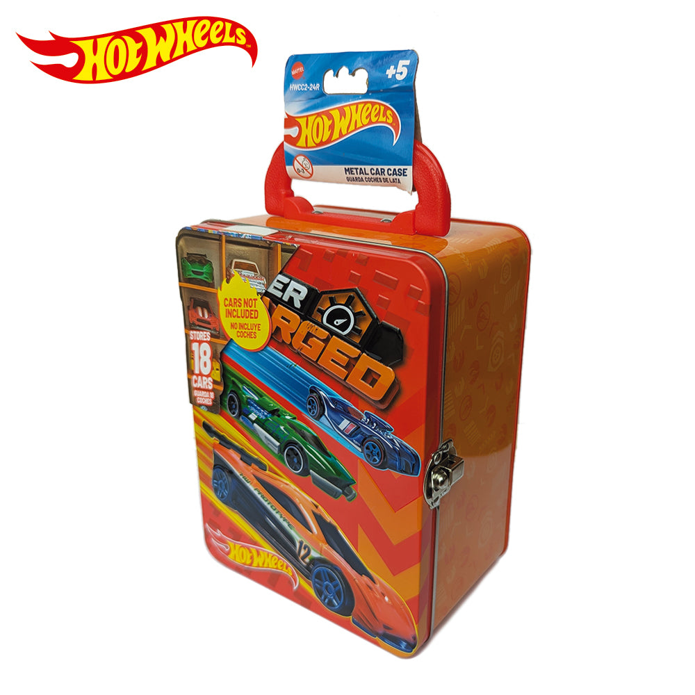Hot Wheels Red Tin Car Storage Case for 18 Cars