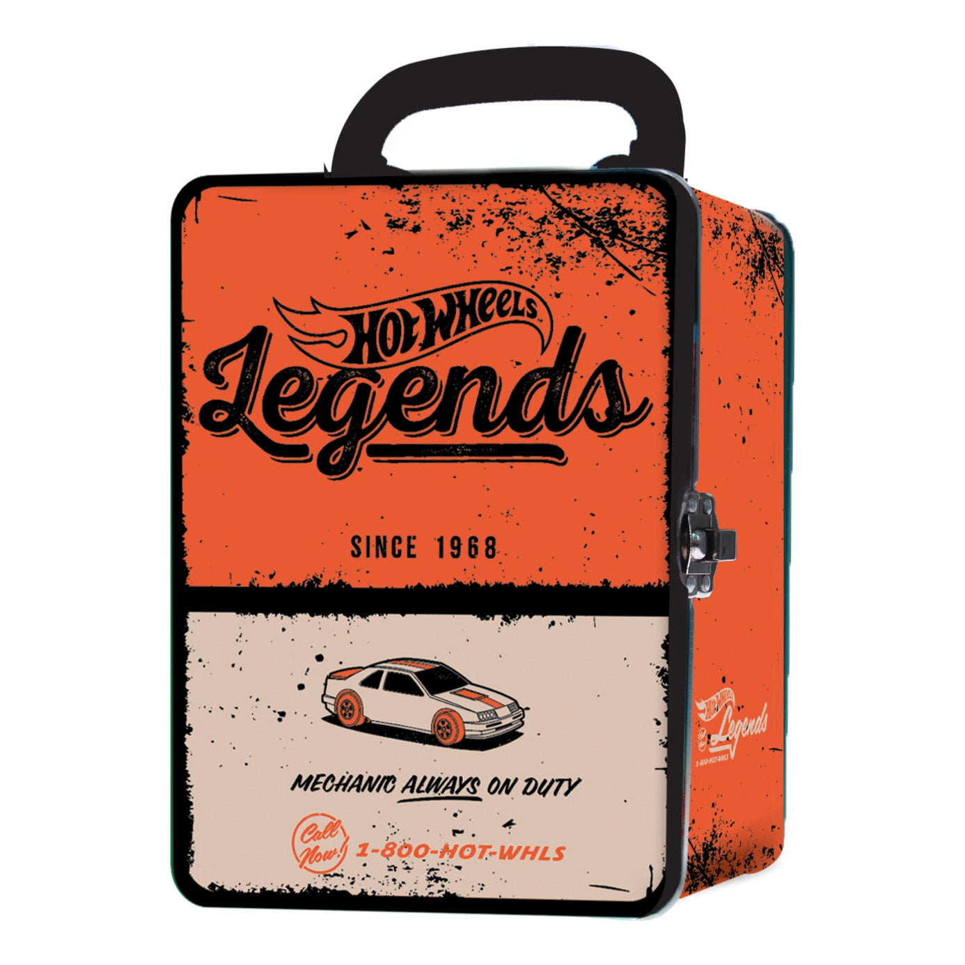 Hot Wheels Vintage Legends 18-Car Metal Storage Case – Orange