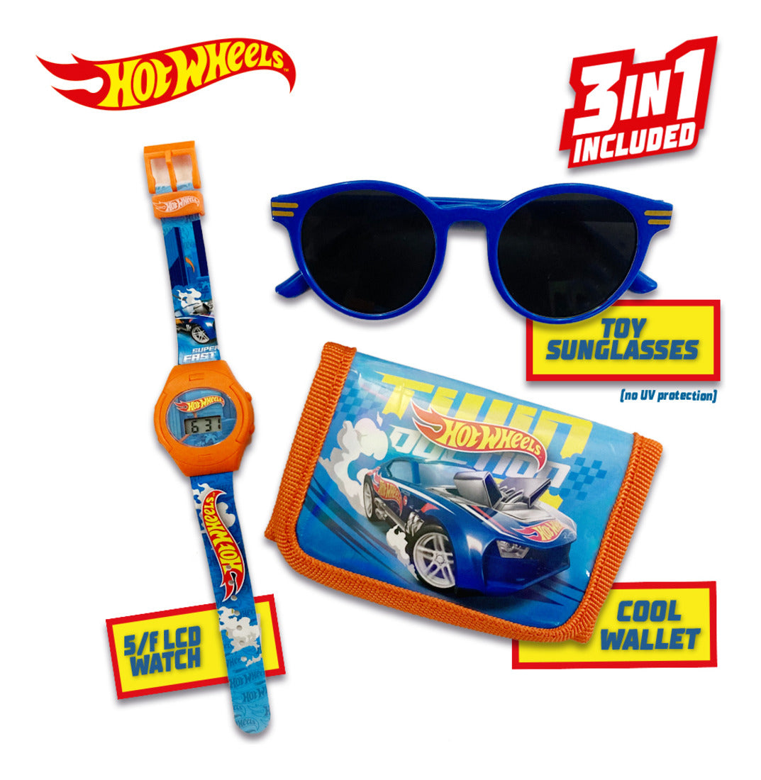 Hot Wheels Watch Wallet & Sunglasses Gift Set