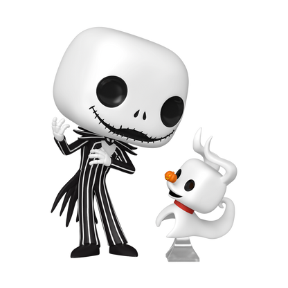 Funko Pop! & Buddy The Nightmare Before Christmas Jack Skellington with Zero Vinyl Figures #1808