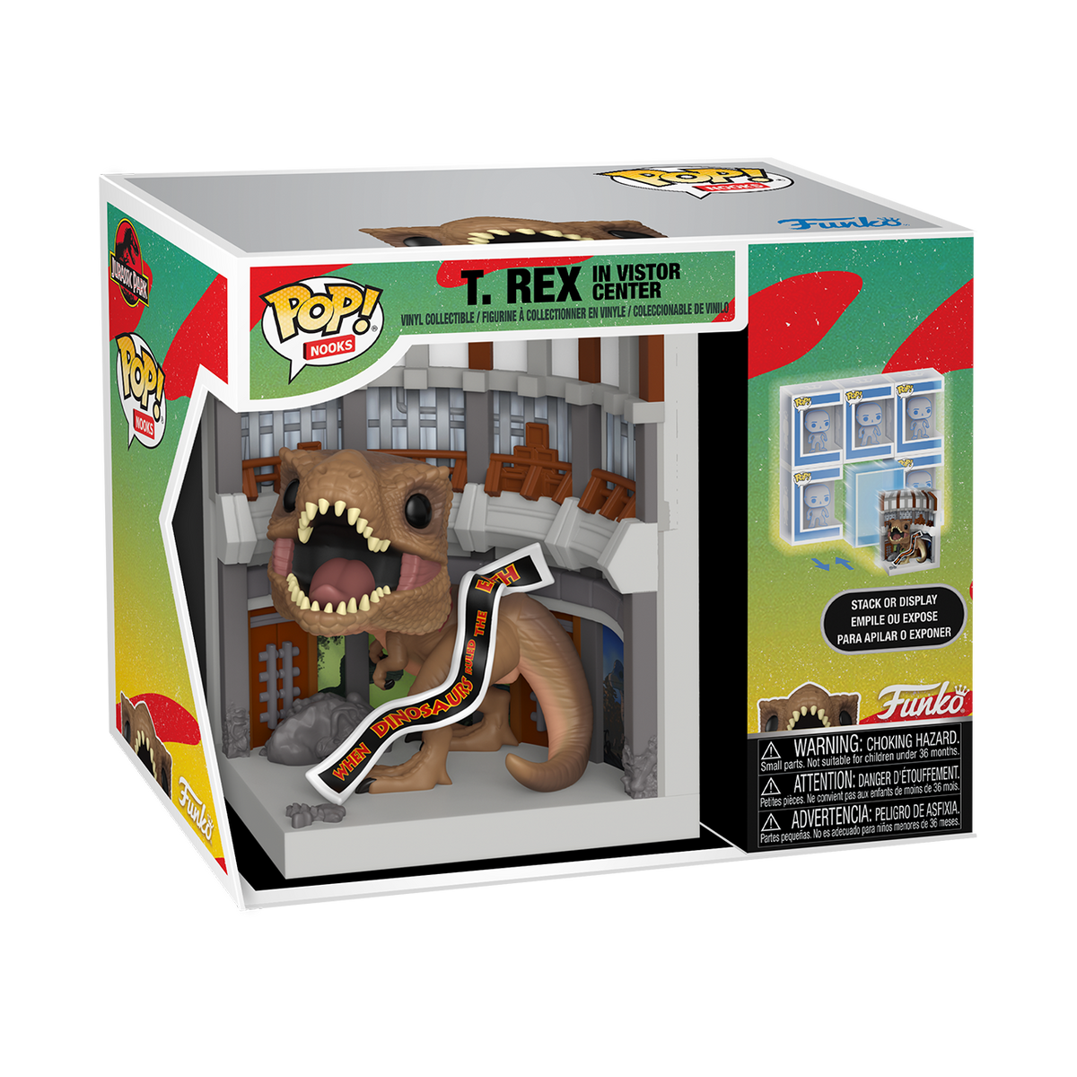 Funko Pop! Nooks Jurassic Park T. Rex in Visitor Center Vinyl Diorama