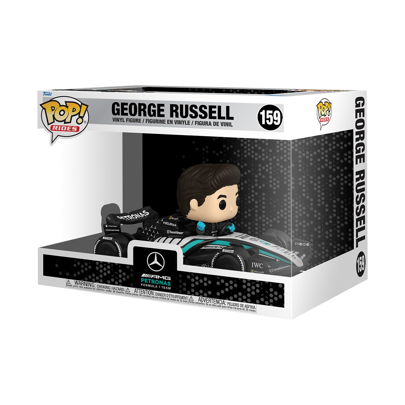 Funko Pop! Rides Super Deluxe Mercedes-AMG Petronas George Russell with Racing Car #159