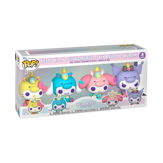 Funko Pop! Sanrio Hello Kitty & Friends Unicorn Outfit Vinyl Figure 4-Pack