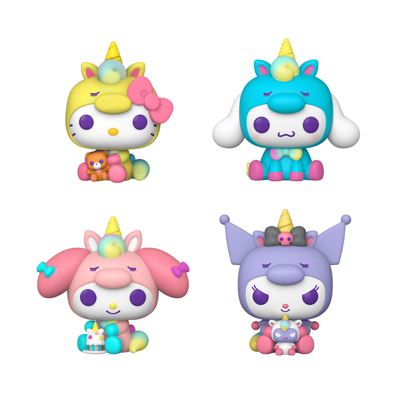 Funko Pop! Sanrio Hello Kitty & Friends Unicorn Outfit Vinyl Figure 4-Pack