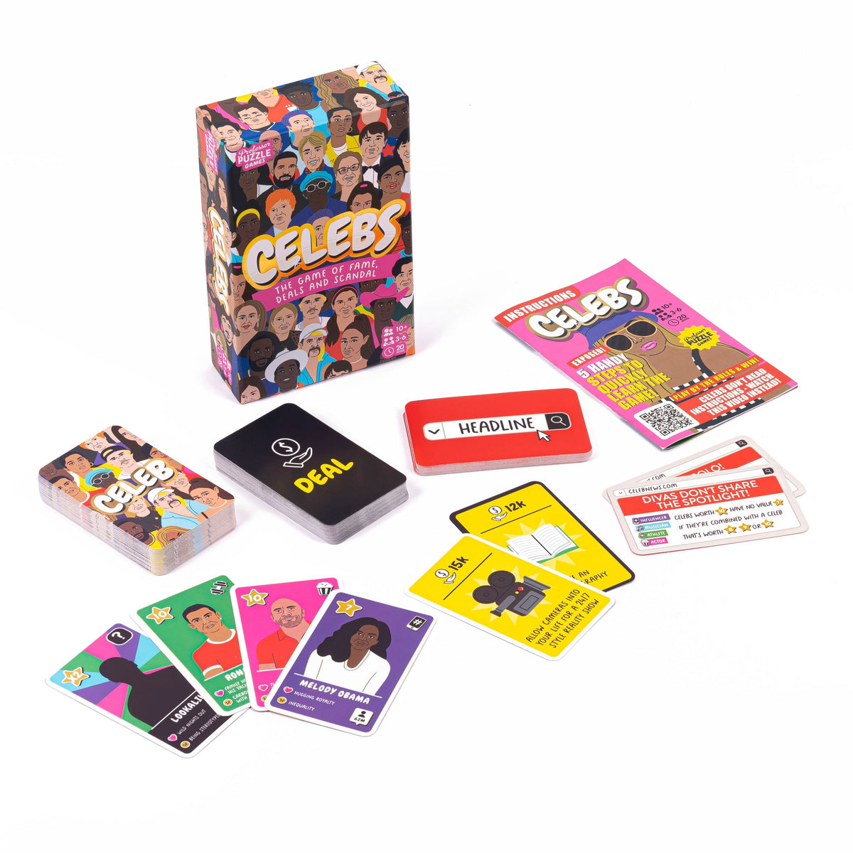 Professor Puzzle Celebs Card Game