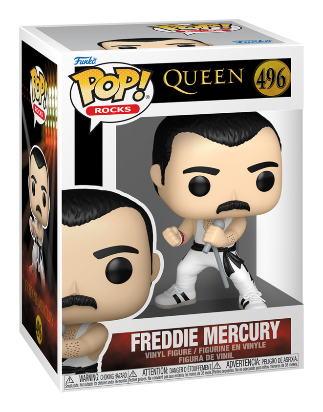 Funko Pop! Rocks Queen Freddie Mercury White Singlet #496