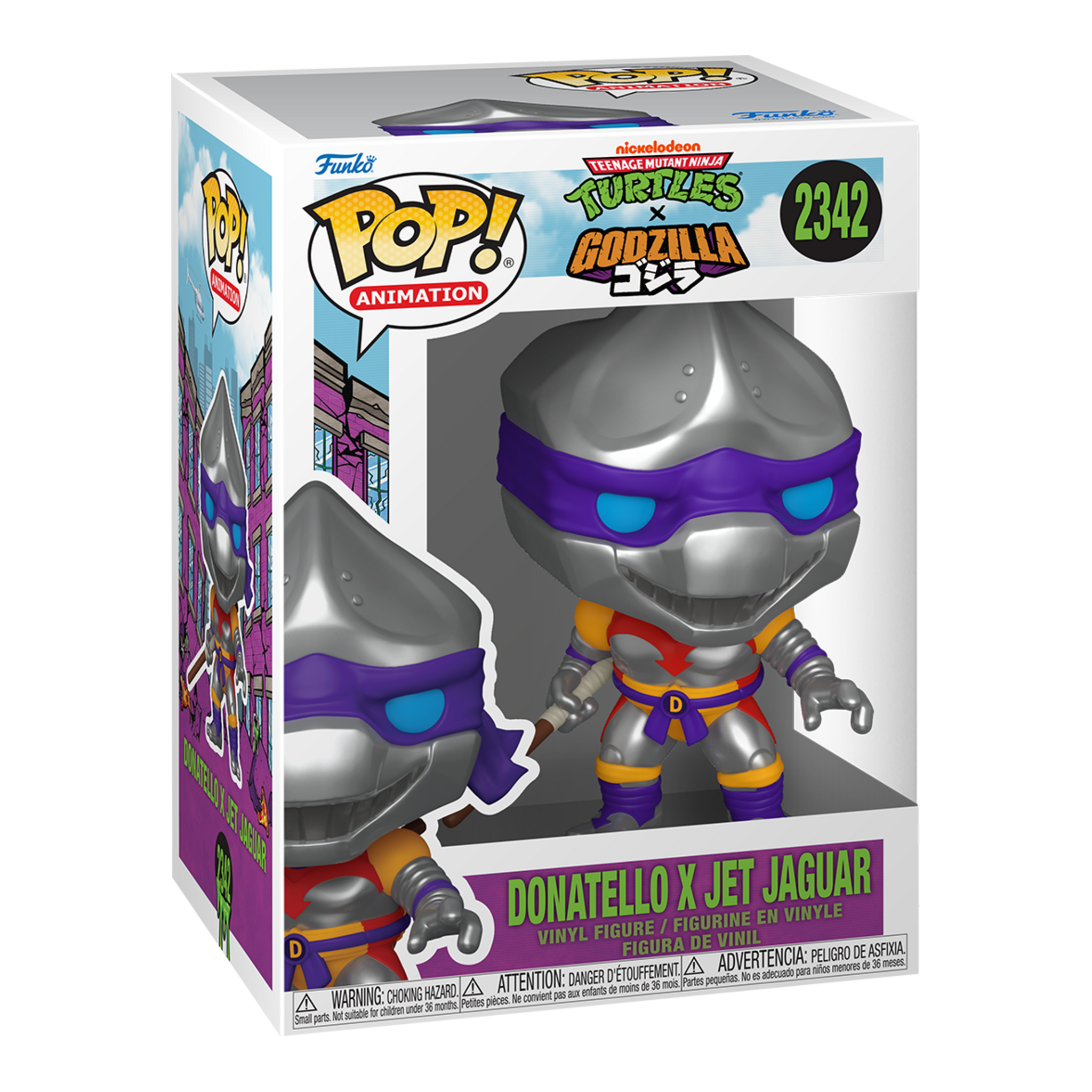 Funko Pop! Animation Teenage Mutant Ninja Turtles x Godzilla Donatello x Jet Jaguar #2342
