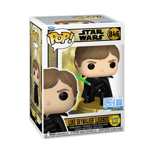 Funko Pop! Star Wars Legends Luke Skywalker Glow-in-the-Dark Vinyl Figure #846
