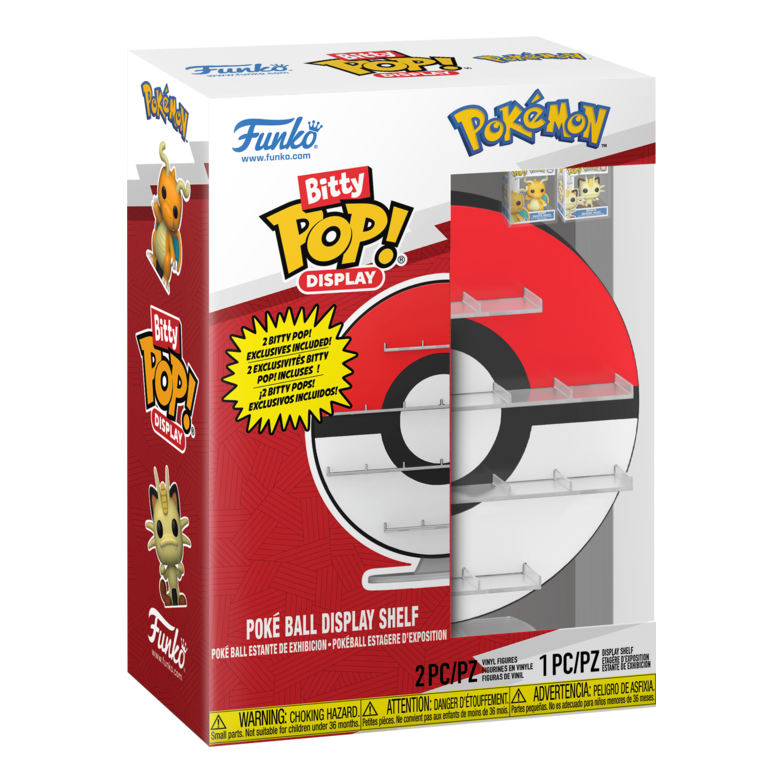 Funko Pokémon Bitty POP! Poké Ball Display Shelf with 2 Exclusive Figures