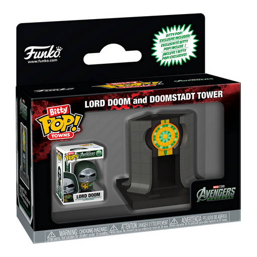 Funko Pop! Vinyl Funko Bitty Pop! Town Marvel Avengers: Doomsday Lord Doom with Doomstadt Tower