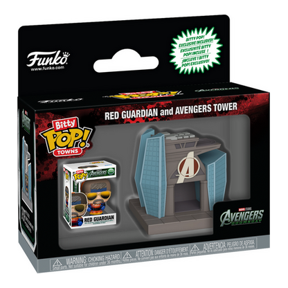 Funko Pop! Vinyl Funko Bitty Pop! Town Marvel Avengers: Doomsday Red Guardian and Avengers Tower