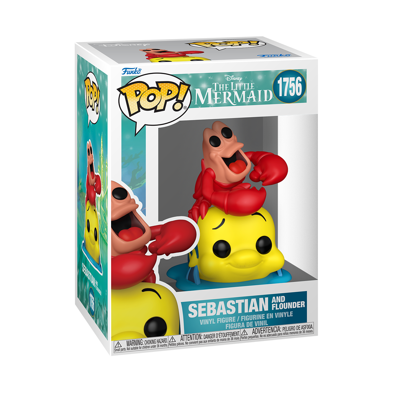 Funko Pop! Disney The Little Mermaid Sebastian & Flounder Vinyl Figure