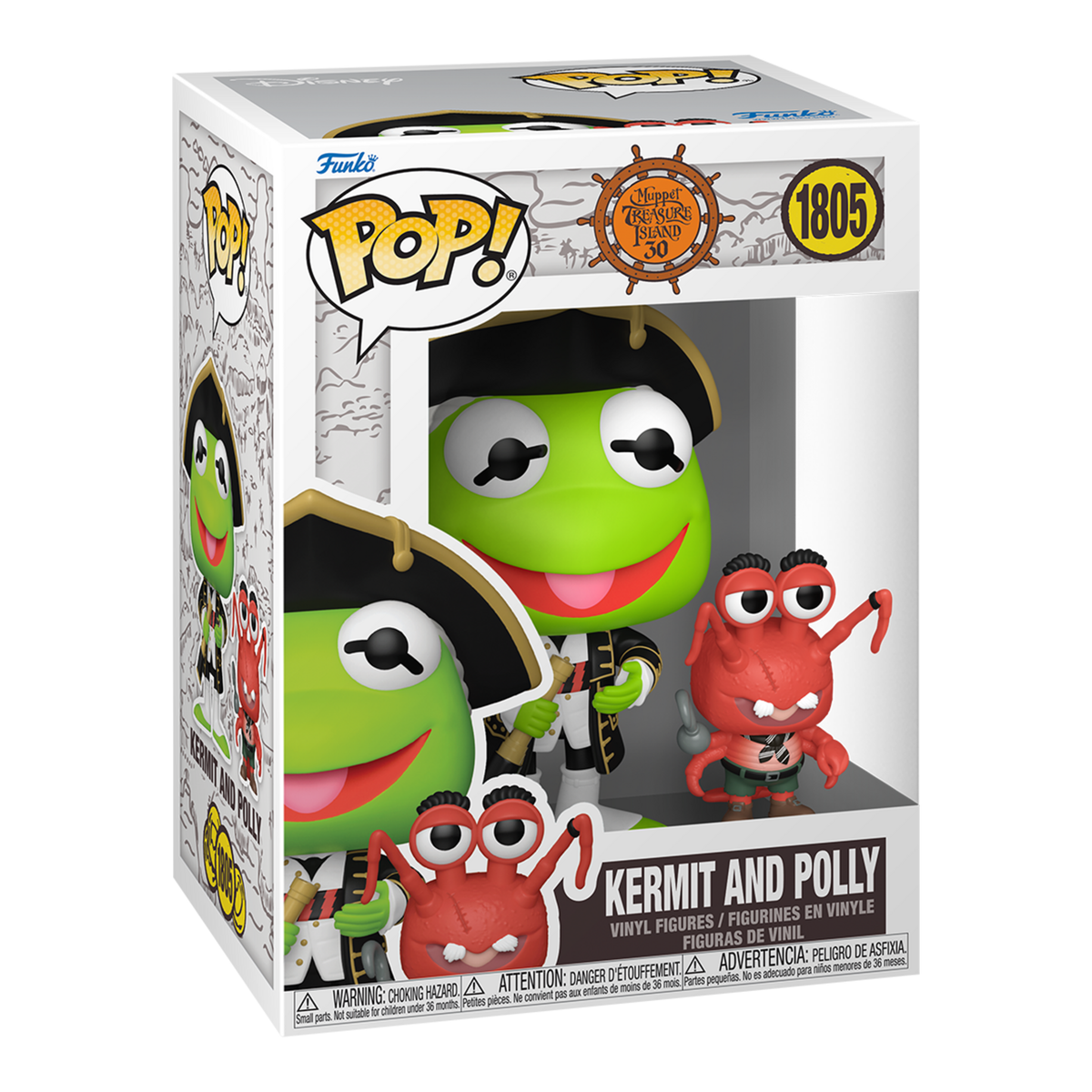 Funko Pop! Vinyl & Buddy Muppet Treasure Island Kermit and Polly #1805 Vinyl Figure Set #1805
