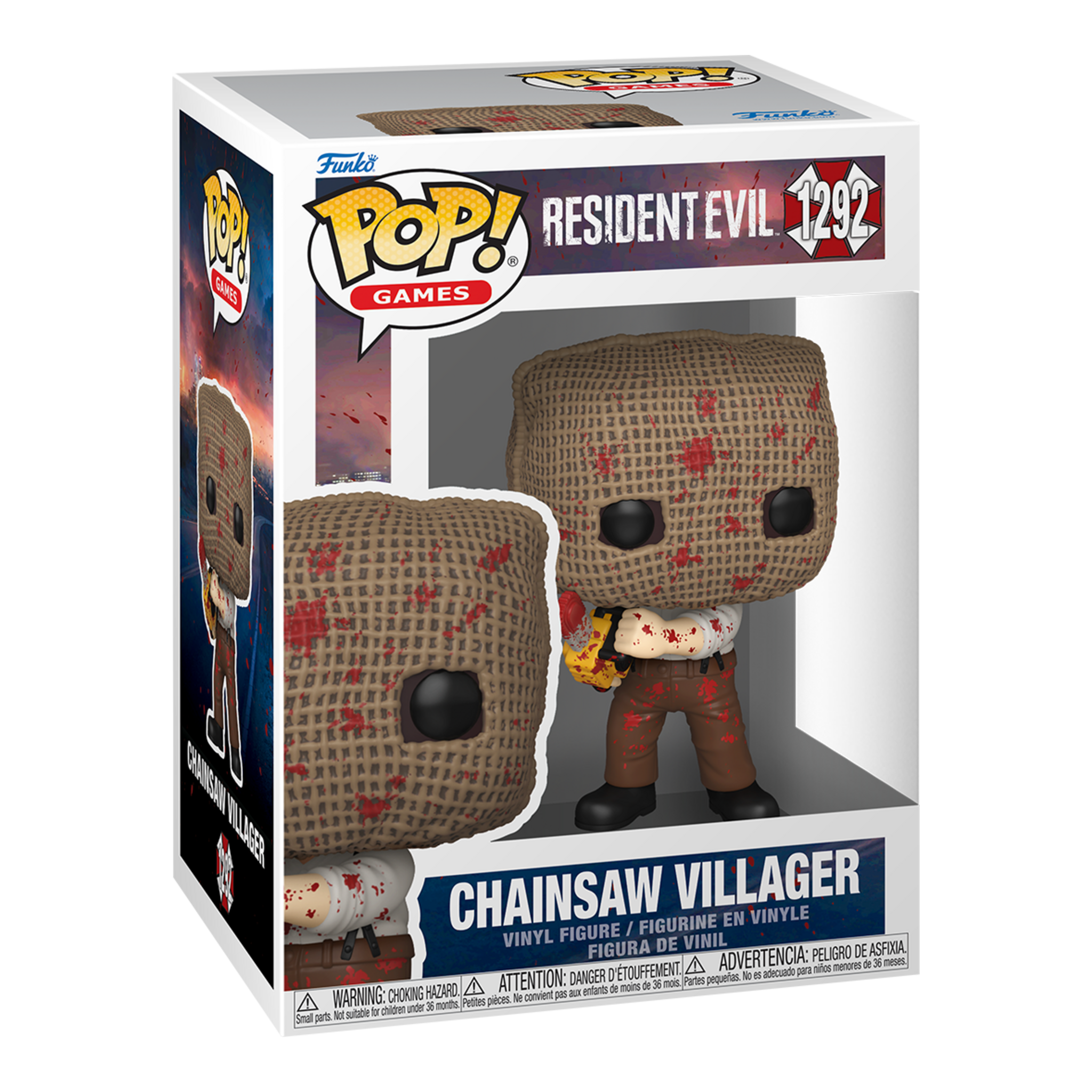 Funko Pop! Games Resident Evil Chainsaw Villager Bloody Vinyl Figure #1292