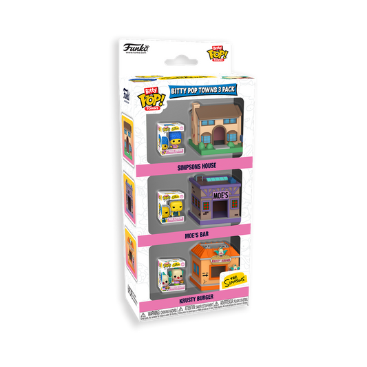 Funko Pop! Vinyl Funko Bitty Pop! Town The Simpsons Springfield 3 Pack Vinyl Figure Set
