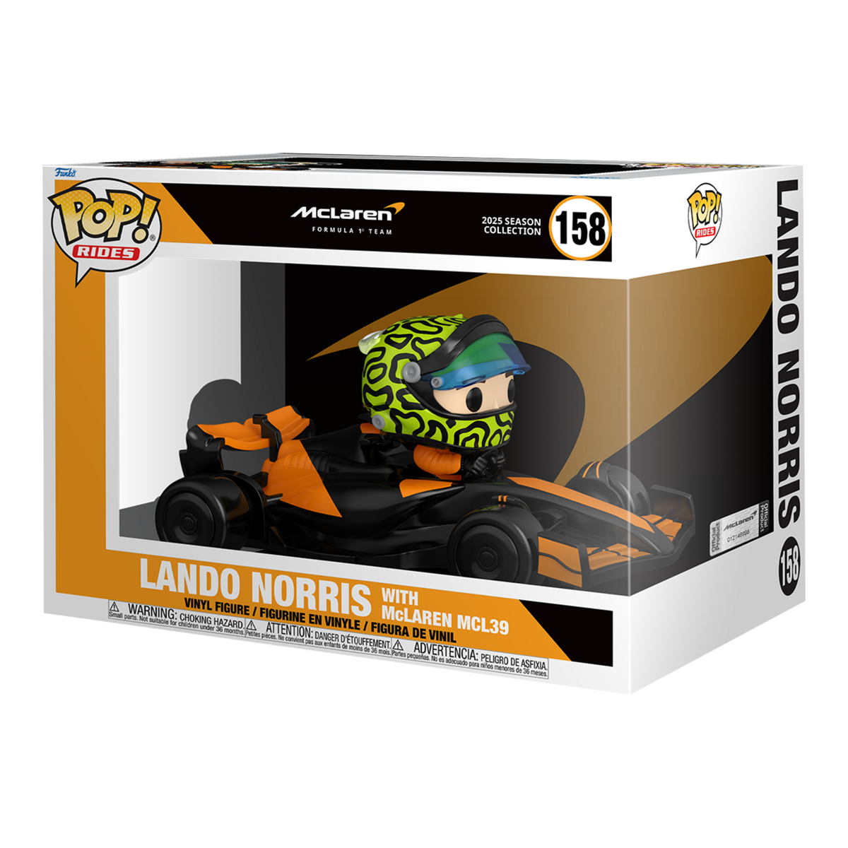 Funko Pop! Vinyl Rides Super Deluxe Lando Norris with McLaren MCL39 #158 Vinyl Figure #158