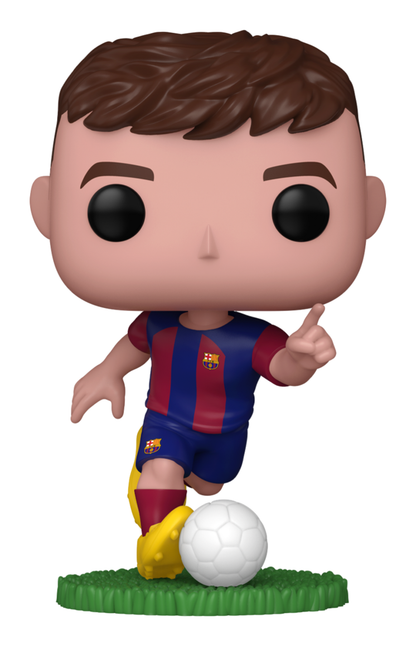 Pedri Pop! Vinyl figure in Barcelona kit with football